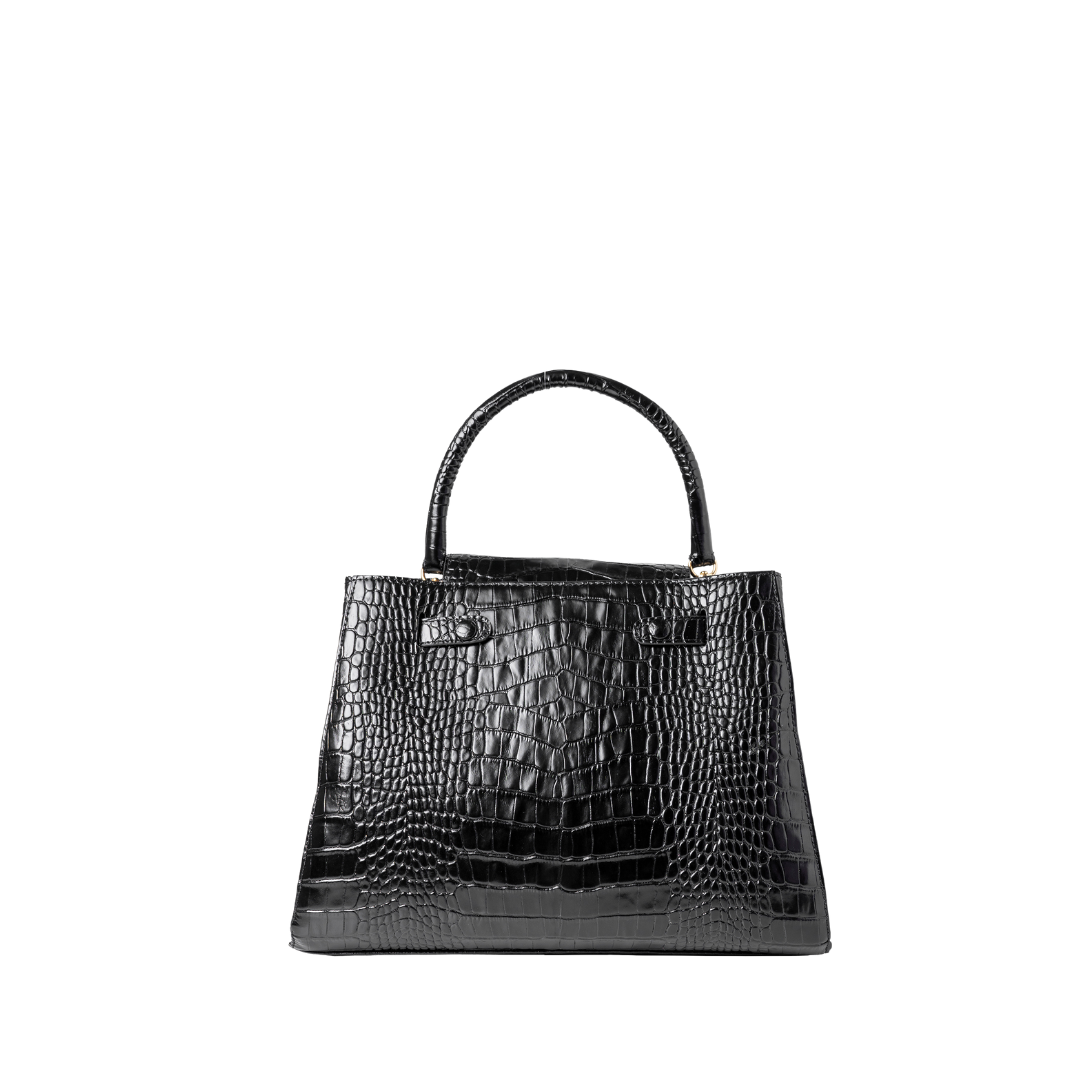 ALEKSANDRA MAXI BLACK CROC