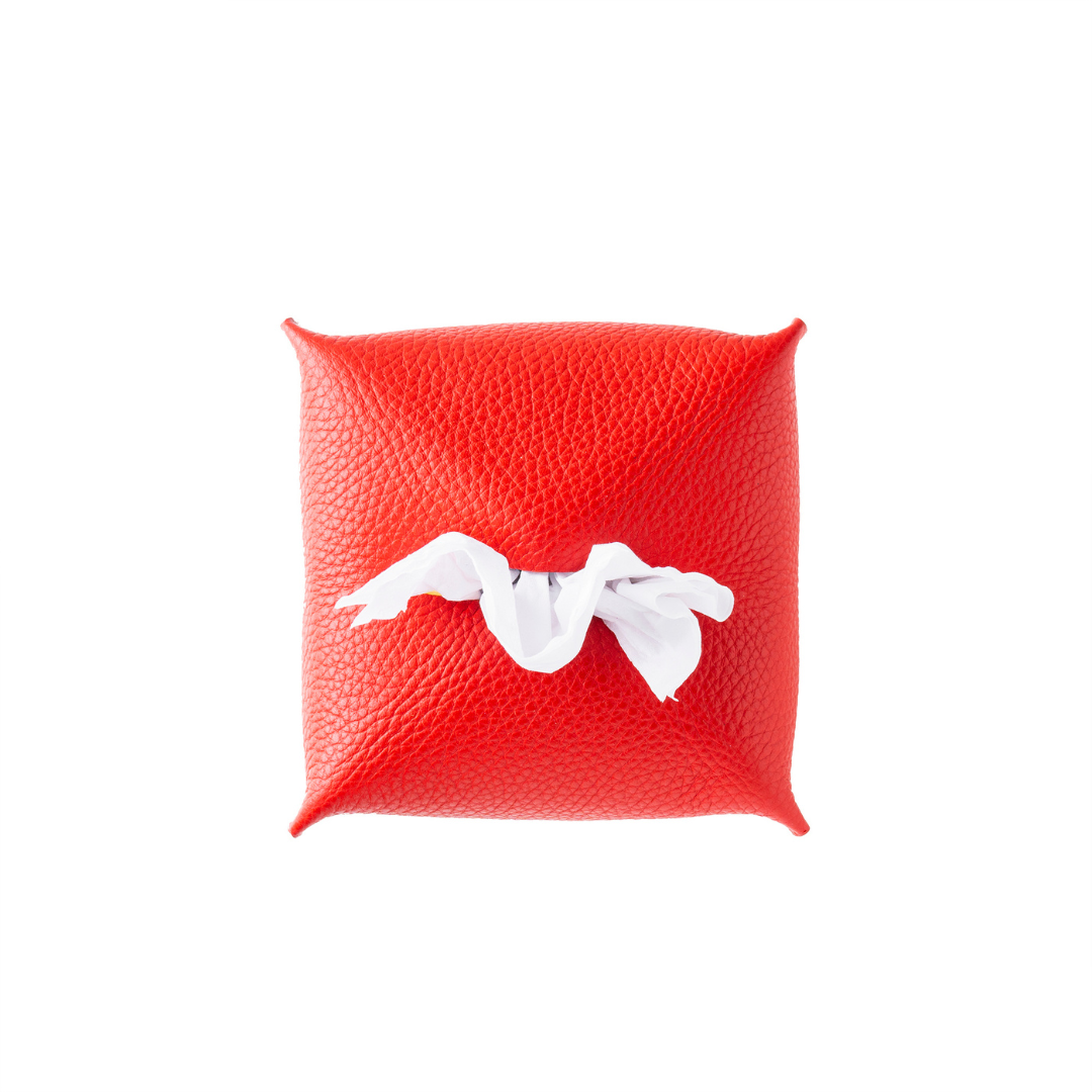 CAMERON TISSUE BOX COVER RED