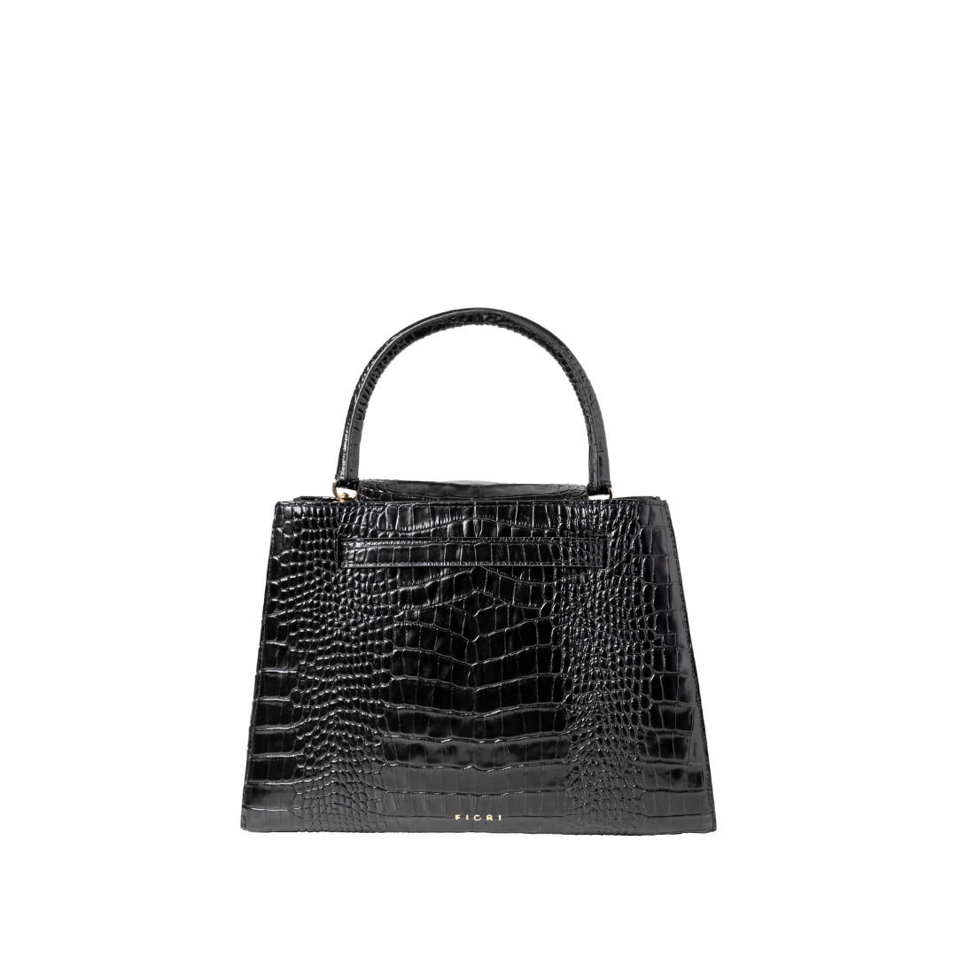 ALEKSANDRA MAXI BLACK CROC