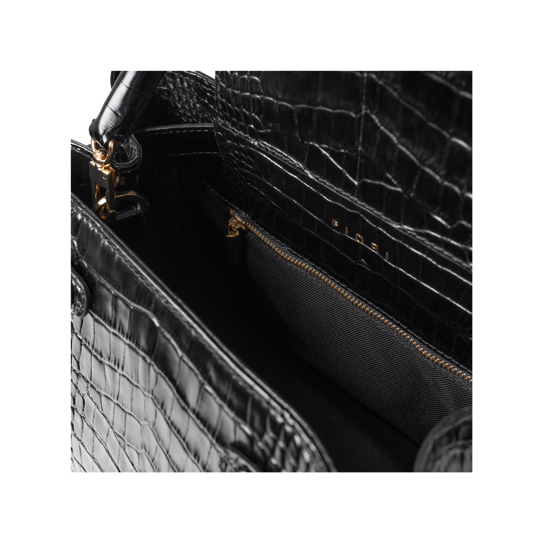 ALEKSANDRA MAXI BLACK CROC