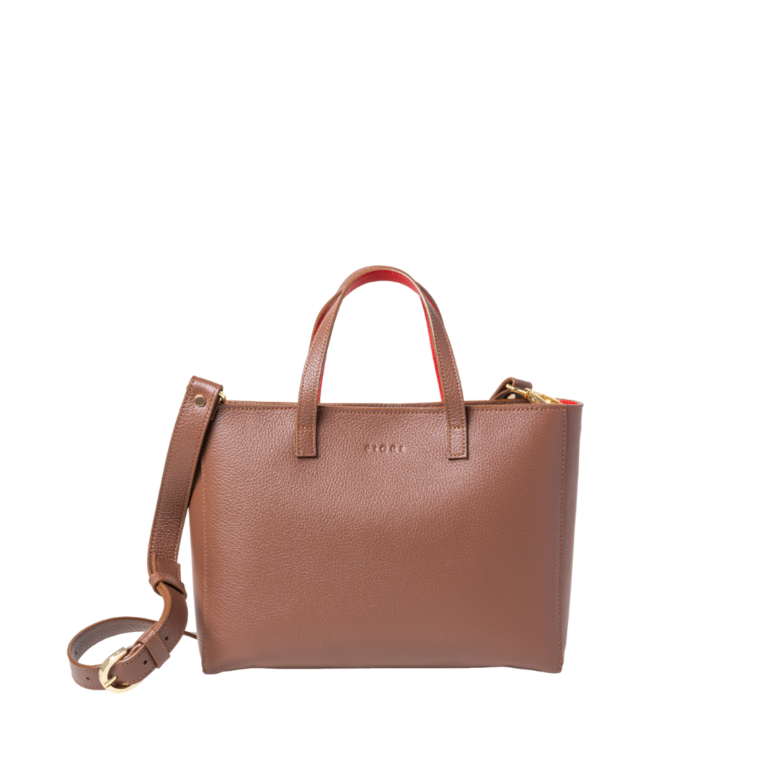 CAMILLE MIDI BROWN/RED