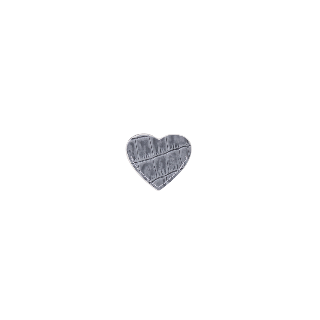 HEART BOOKMARK GREY CROC