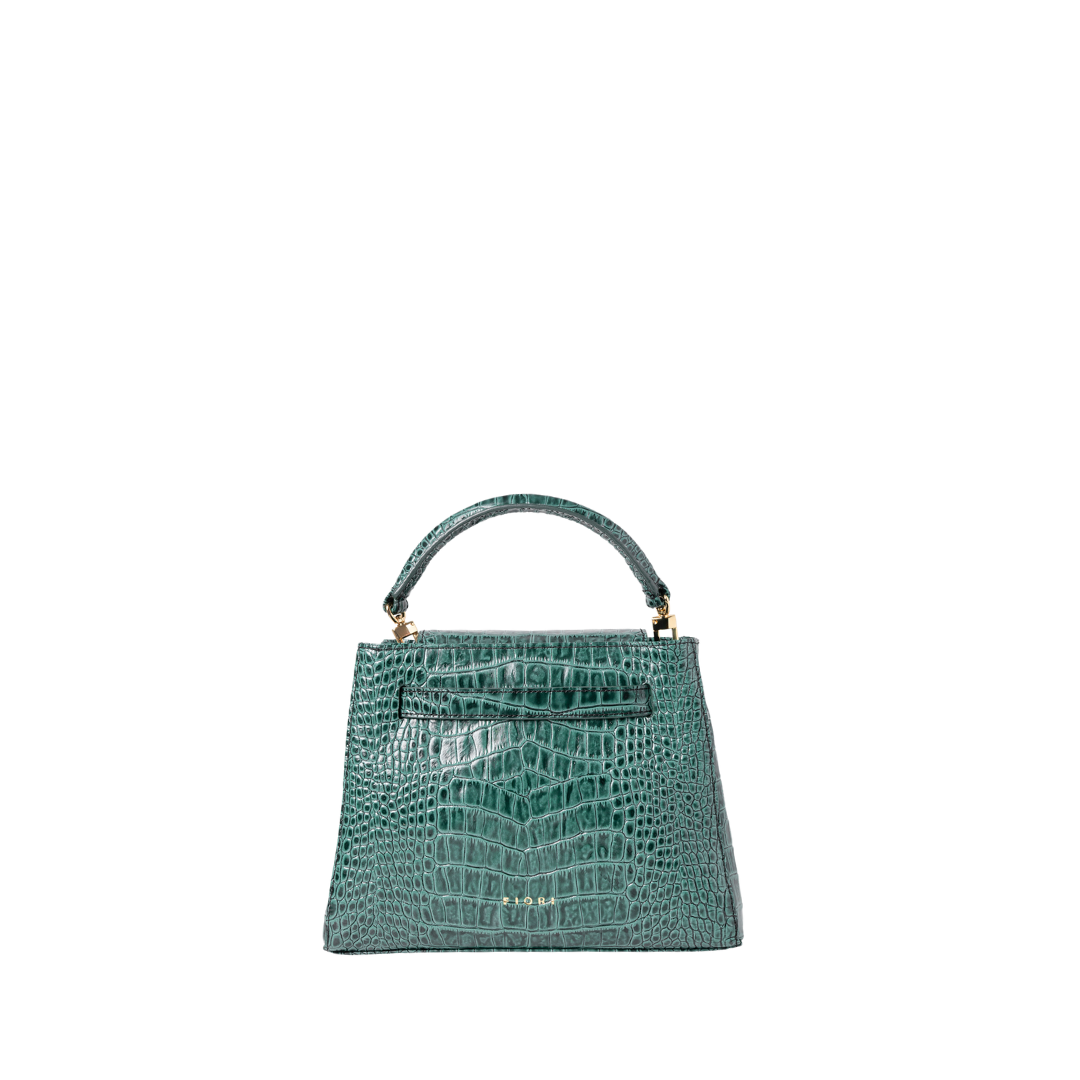 ALEKSANDRA MIDI GREEN CROC