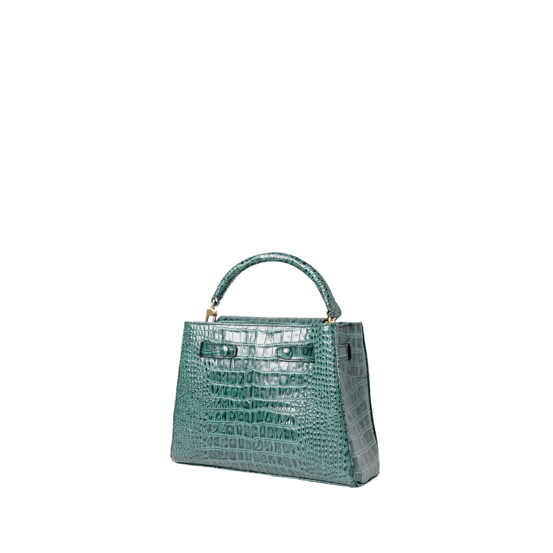 ALEKSANDRA MIDI GREEN CROC