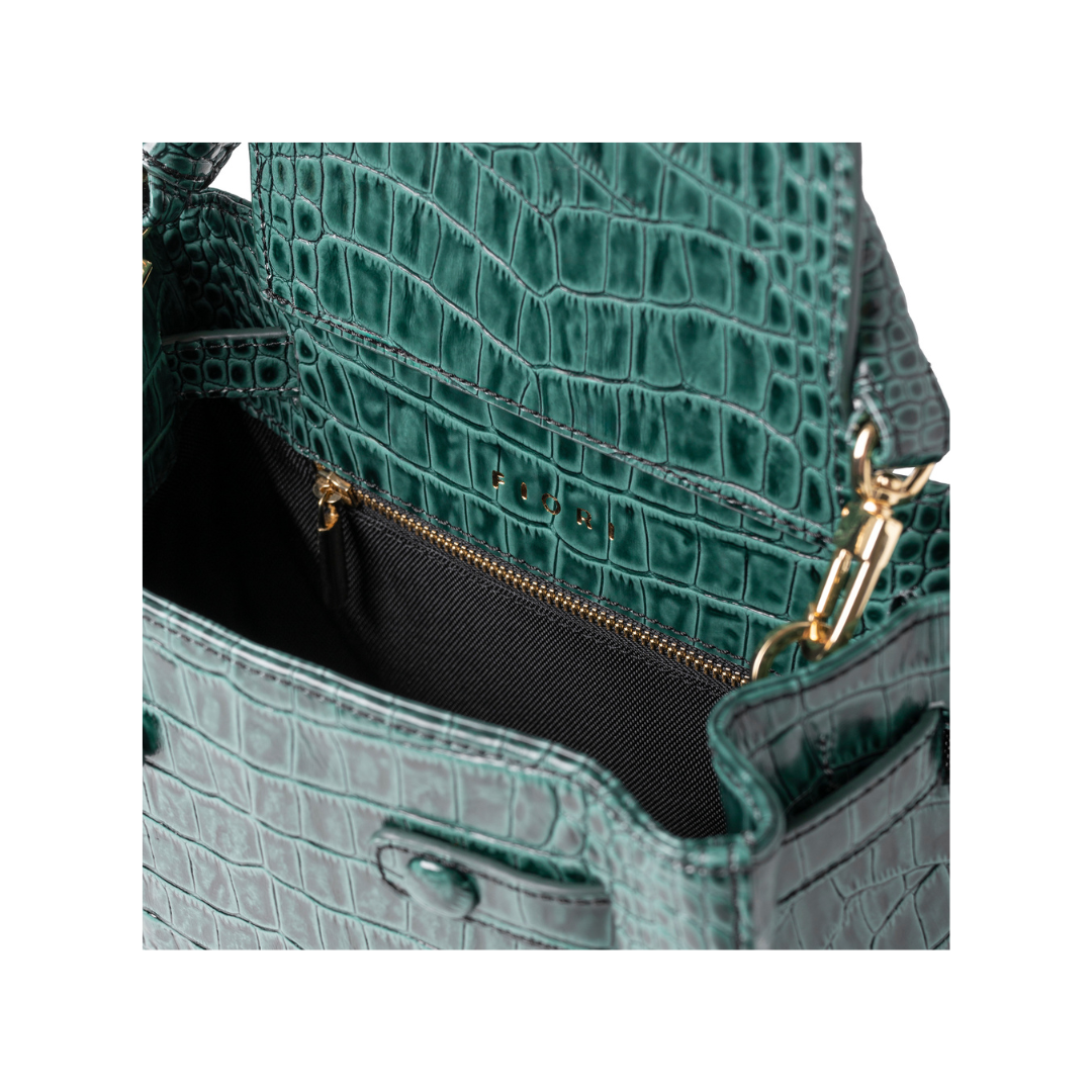 ALEKSANDRA MIDI GREEN CROC