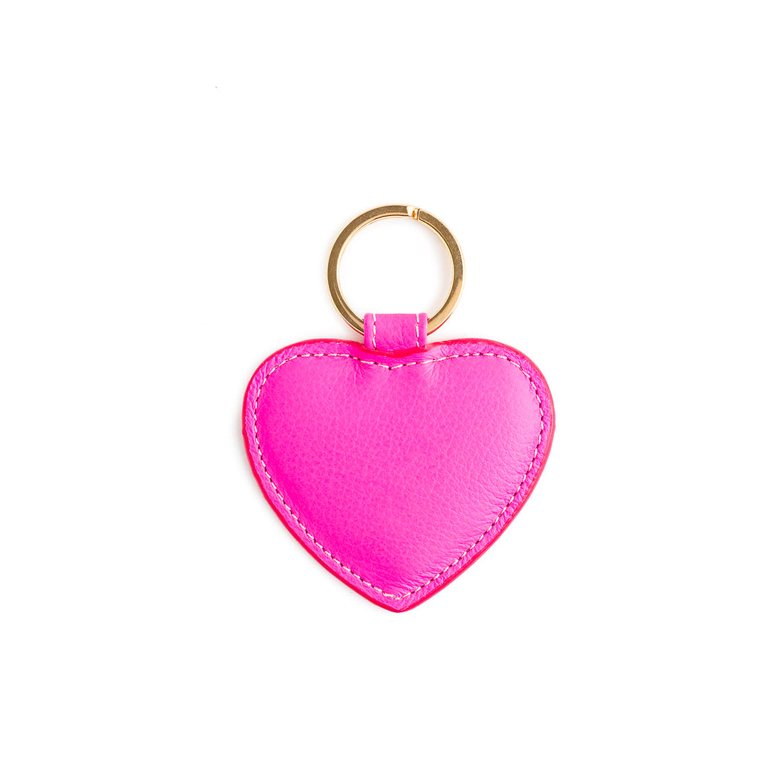 HEART KEYCHAIN SUPER NEON PINK