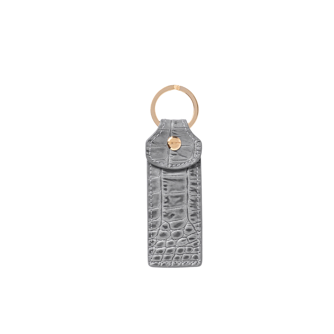 TROQUEL KEYCHAIN GREY CROC