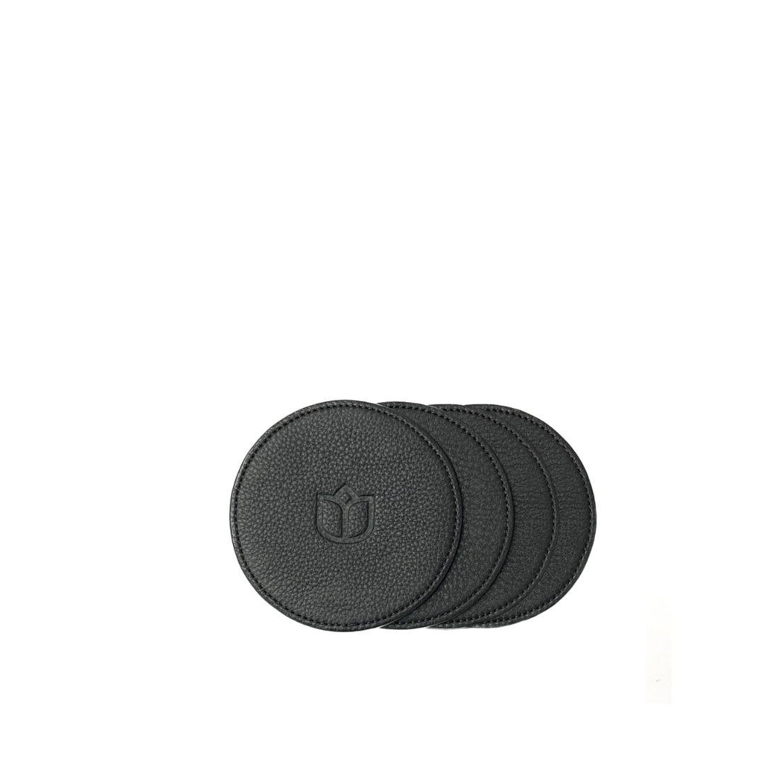 LEATHER COASTERS BLACK